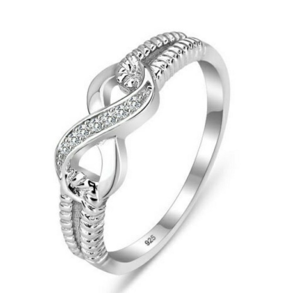 Jewelry - TRENDY .925 STERLING SILVER INFINITY RING